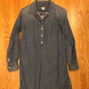 J crew denim long sleeve dress
